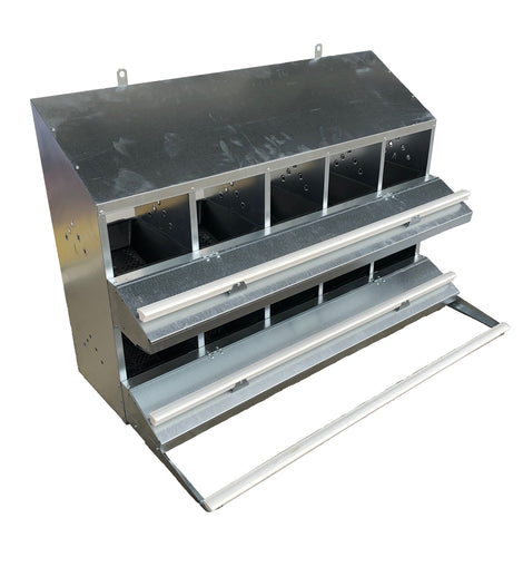 Commercial Quality - SKA Large 10 Hole Roll Away Nest Box Inside Mount