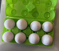 Pack of 8 Ceramic Eggs, White