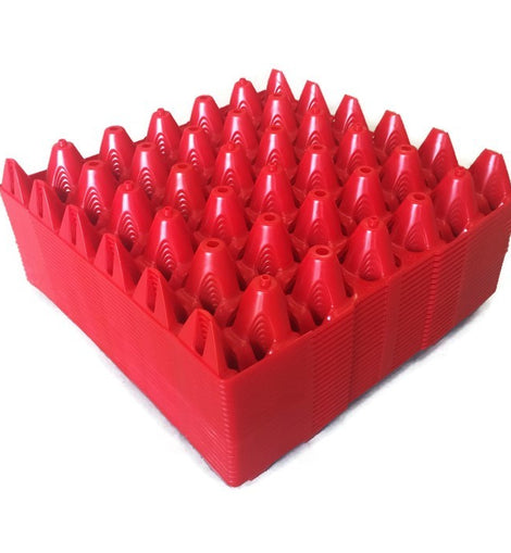 20 x Red Stackable Plastic “30 Egg” Trays (free postage)